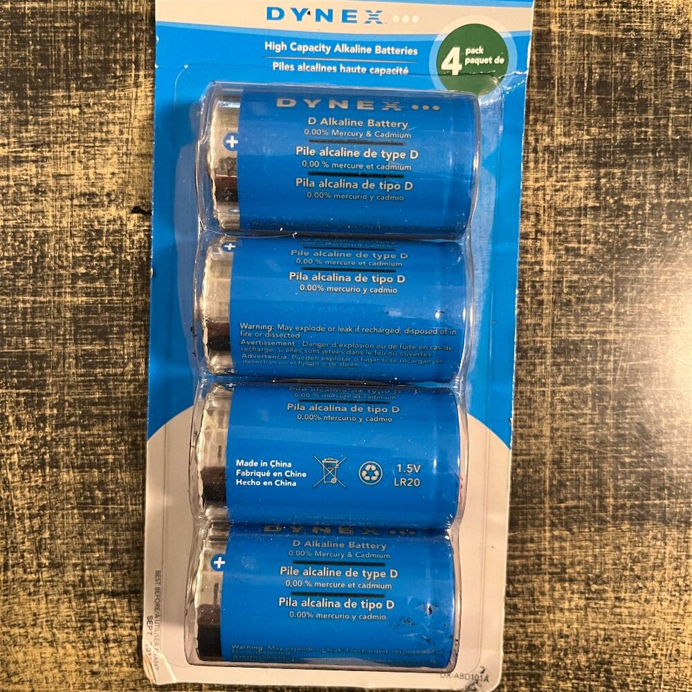 Dynex D Batteries- 4 Pack